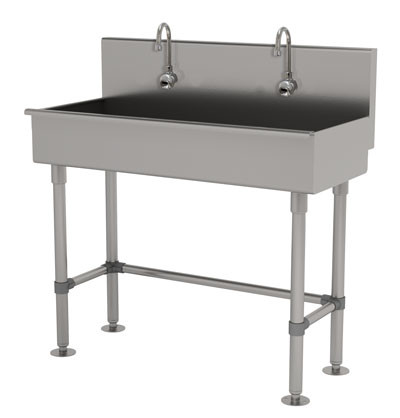 Advance Tabco 19-FM-40EFADA 40" W x 19.5" D 16 Gauge Freestanding Multiwash Hand Sink