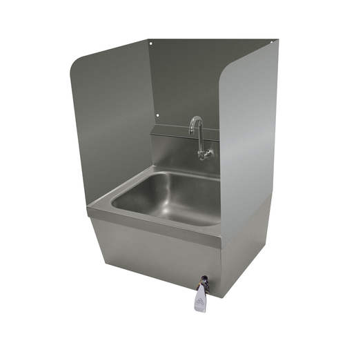 Advance Tabco 7-PS-28D 24" H Both Sides and Rear Panel Welded Side Splash for ADA Compliant Hand Sinks