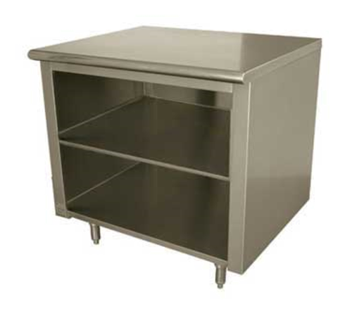 Advance Tabco EB-SS-243M 36" W x 24" D 304 Stainless Steel 14 Gauge Open Front Work Table