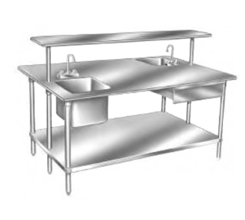 Advance Tabco SS-4812 144" W x 48" D Stainless Steel Base 14 Gauge Work Table