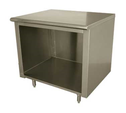 Advance Tabco EB-SS-368 96" W x 36" D 304 Stainless Steel 14 Gauge Open Front Work Table