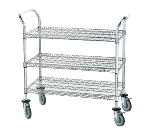 Advance Tabco WUC-1836R 36" W Metal 3 Shelves Special Value Wire Utility Cart
