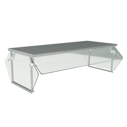 Advance Tabco NSGD-40-84 84" W Stainless Steel Stationary Sleek Shield Food Shield