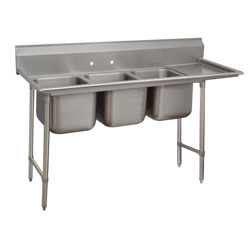 Advance Tabco 9-83-60-18R 89" W 18 Gauge Stainless Steel Base Regaline Sink