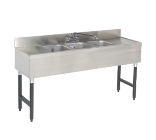 Advance Tabco SLB-63C 72" W x 18" D Stainless Steel 3 Bowls Special Value Sink Unit