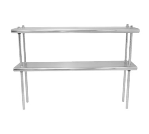 Advance Tabco DS-12-144 144" W x 12" D x 34" H Stainless Steel 18 Gauge Double Overshelf