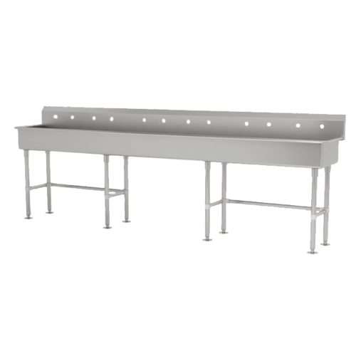 Advance Tabco FS-FM-120 120" W x 19.5" D x 42.5" H 14 Gauge 304 Stainless Steel Multiwash Hand Sink