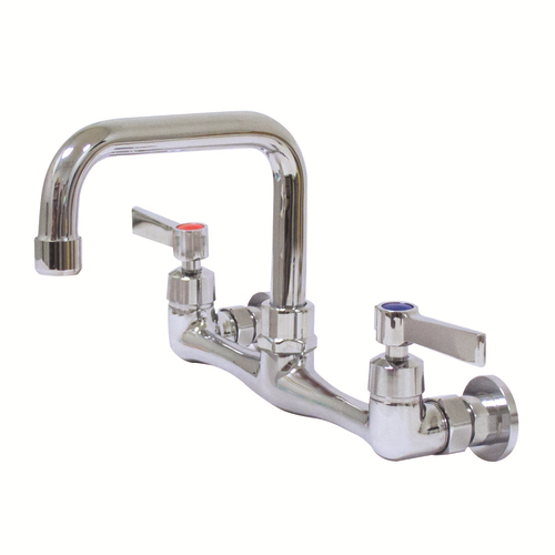 Advance Tabco K-160 8" Centers Splash Mounted Faucet with 6" Extended D Spout
