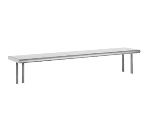 Advance Tabco OTS-12-108 108" W x 12" D 18 Gauge 430 Stainless Steel Single Overshelf