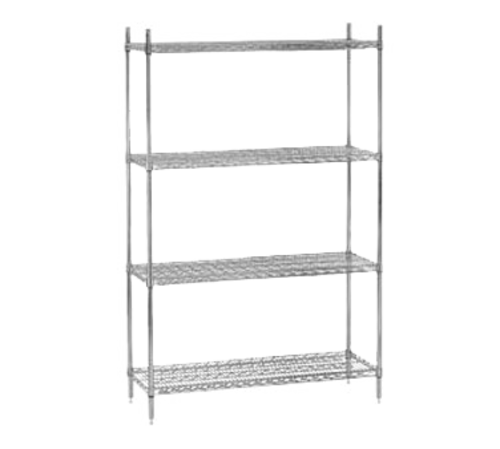 Advance Tabco ECP-14 14" H Chrome Plated Stationary Special Value Wire Shelving Post