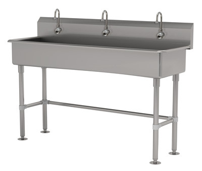 Advance Tabco FC-FM-60EF 60" W x 19.5" D 16 Gauge Freestanding Multiwash Hand Sink