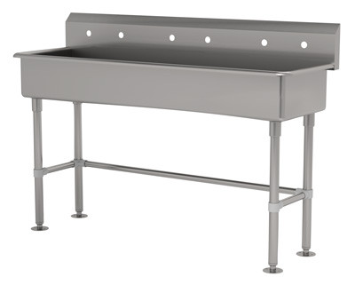 Advance Tabco FC-FM-60 60" W x 19.5" D 16 Gauge Freestanding Multiwash Hand Sink