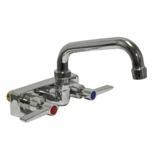 Advance Tabco K-125 4" Centers Splash Mounted Faucet with 6" Swing Spout