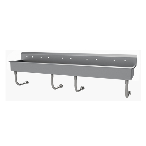 Advance Tabco FC-WM-100 100" W x 19.5" D 16 Gauge Freestanding Multiwash Hand Sink