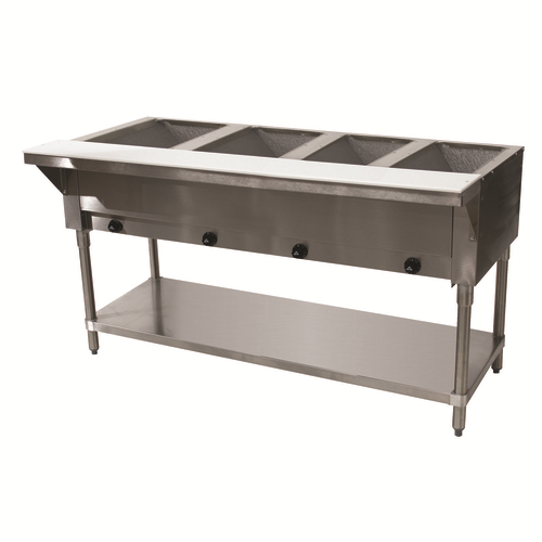 Advance Tabco HF-4G-NAT 4 Pans Stainless Steel Open Well Natural Gas Hot Food Table