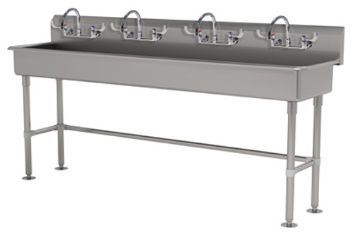 Advance Tabco FC-FM-80-ADA-F 80" W x 19.5" D 16 Gauge Freestanding Multiwash Hand Sink