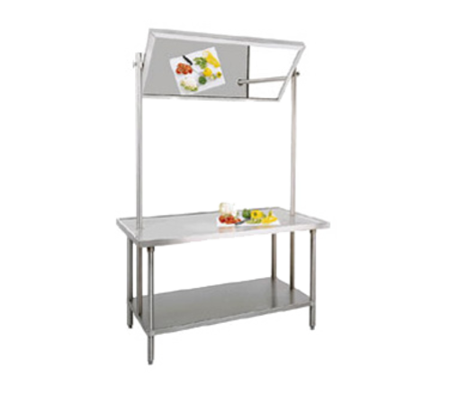 Advance Tabco VSS-DT-365 60" W x 36" D Square Tubular Stainless Steel Frame Demo Mirror