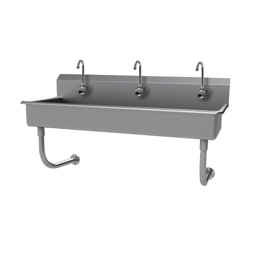 Advance Tabco FC-WM-60EFADA 60" W x 19.5" D x 25.5" H 16 Gauge 304 Stainless Steel Wall Mounted Multiwash Hand Sink
