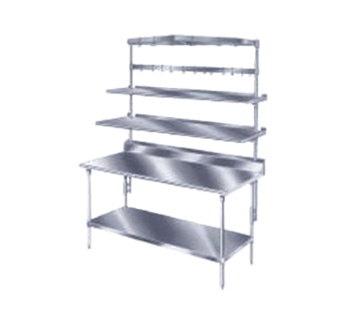 Advance Tabco PT-15S-72 72" W x 15" D Stainless Steel Splash Mounted Single Overshelf
