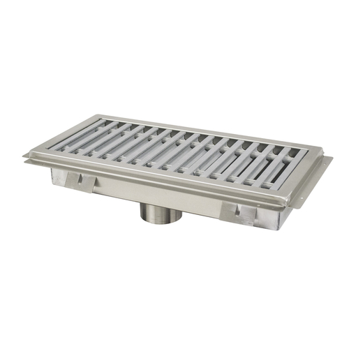 Advance Tabco FFTG-2496 96" W x 24" D x 4" H 14 Gauge Stainless Steel Floor Trough