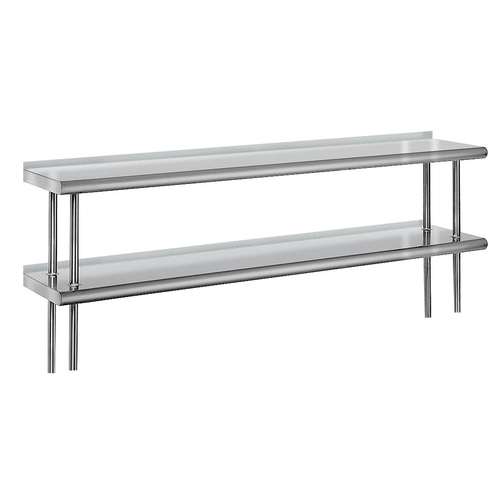 Advance Tabco ODS-15-108R 108" W x 15" D x 26" H Stainless Steel 18 Gauge Double Overshelf