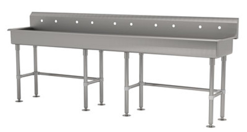 Advance Tabco FC-FM-100-ADA 100" W x 19.5" D 16 Gauge Freestanding Multiwash Hand Sink