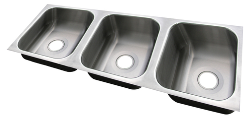Advance Tabco 1014-310-BAD 10" H x 37.5" W x 16.5" D 3 Compartment 304 Stainless Steel 18 Gauge Smart Series Sink