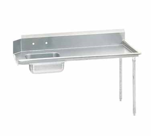 Advance Tabco DTS-S70-84R 83" W x 44" H x 30" D 16 Gauge Stainless Steel Legs Straight-Soil Dishtable