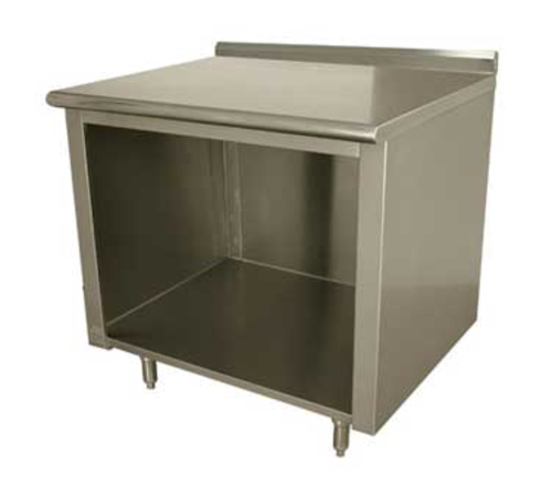 Advance Tabco EF-SS-369 108" W x 36" D x 1.5" H 304 Stainless Steel 14 Gauge Open Front Work Table