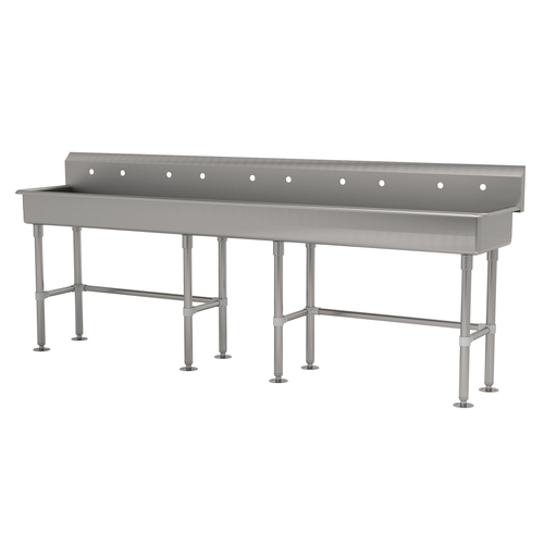 Advance Tabco FS-FM-100-ADA 100" W x 19.5" D x 42.5" H 14 Gauge 304 Stainless Steel Freestanding Multiwash Hand Sink