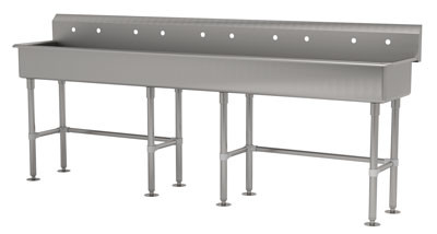 Advance Tabco FC-FM-100 18" W x 16" D 16 Gauge Wall Mounted Multiwash Hand Sink