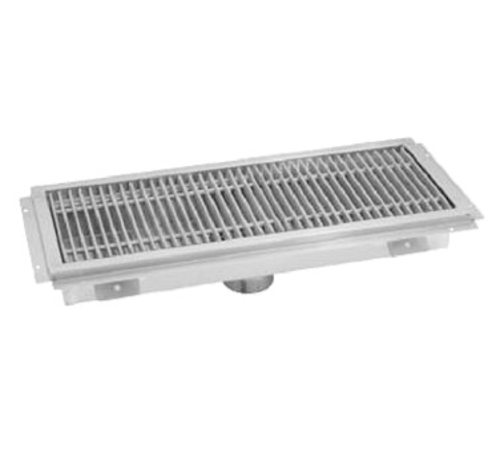 Advance Tabco FTG-1272 72" W x 12" D x 4" H 14 Gauge 304 Stainless Steel Floor Trough