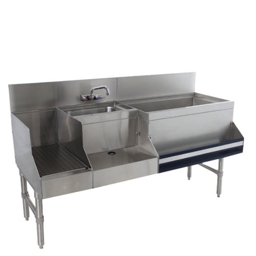 Advance Tabco PRU-24-60L 60" W x 30" D x 36" H Stainless Steel Prestige Uni-Serv Speed Bar