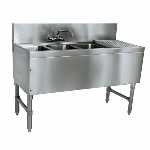 Advance Tabco PRB-19-43L 48" W x 20" D Stainless Steel Prestige Underbar Sink Unit