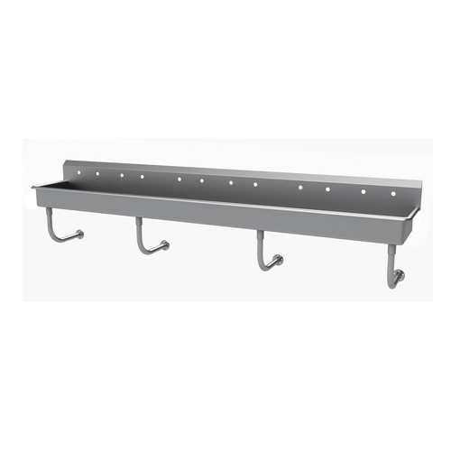 Advance Tabco FS-WM-120-ADA 120" W x 19.5" D x 25.5" H 14 Gauge 304 Stainless Steel Wall Mounted Multiwash Hand Sink