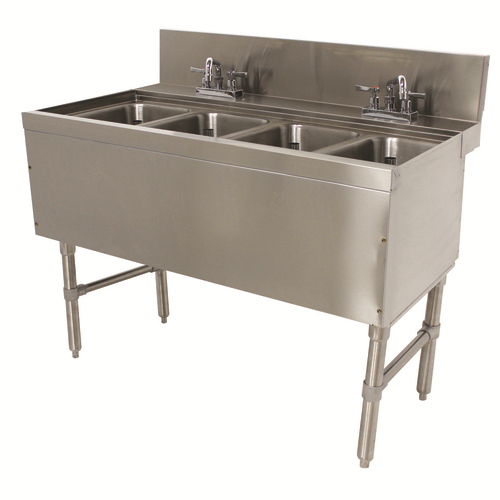 Advance Tabco PRB-24-44C 48" W x 25" D Stainless Steel Prestige Underbar Sink Unit