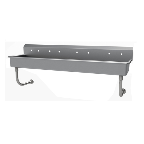 Advance Tabco FC-WM-80-ADA 80" W x 19.5" D x 25.5" H 16 Gauge 304 Stainless Steel Wall Mounted Multiwash Hand Sink