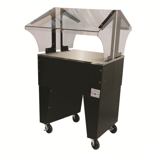 Advance Tabco B2-STU-B 2-Pan 20 Gauge Stainless Steel Black Vinyl Portable Solid Top Buffet Table
