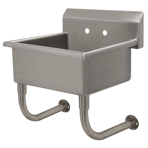 Advance Tabco FC-WM-2721 24" W x 18" D x 12" Deep Bowl 16 Gauge Stainless Steel Wall Mounted Service Sink