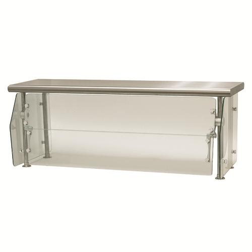 Advance Tabco DSG-18S-144 144" W Tempered Glass Single-Sided Sleek Shield Food Shield