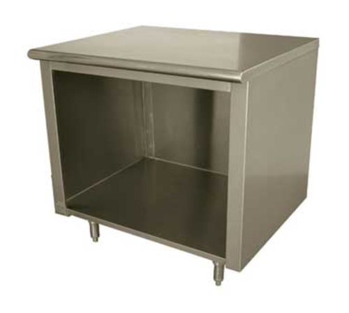 Advance Tabco EB-SS-3010 120" W x 30" D 304 Stainless Steel 14 Gauge Open Front Work Table