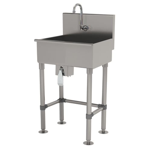 Advance Tabco WSS-16-25FV-FM 22" W x 19.5" D x 32.5" H 16 Gauge 304 Stainless Steel Service Sink