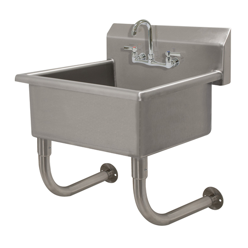 Advance Tabco FS-WM-2219-F 23" W x 19.5" D x 10" Deep Bowl 14 Gauge Stainless Steel Wall Mounted Service Sink