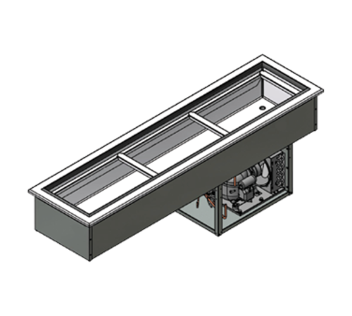 Advance Tabco DISLRCP-3 3 Pans Stainless Steel Drop-In Slim Series Cold Food Well Unit - 115 Volts