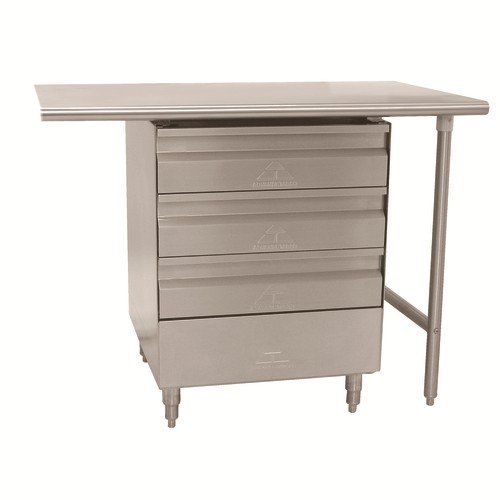 Advance Tabco TA-38 25" W x 35.31" H x 5" Deep Stainless Steel 3 Drawer Assembly