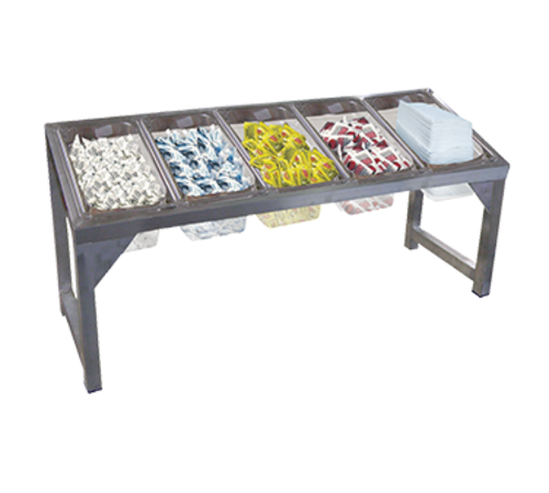 Advance Tabco CDR-5 36.75" W x 13.31" D x 16" H Stainless Steel Countertop Portable Condiment Holder