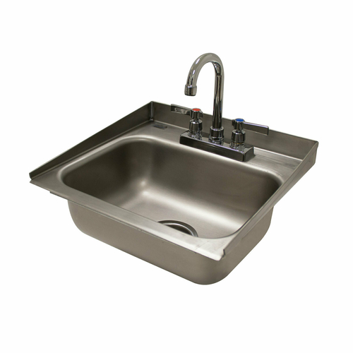 Advance Tabco DI-1-30 16" W x 15" D x 7" H 20 Gauge 304 Stainless Steel 1-Compartment Drop-In Sink