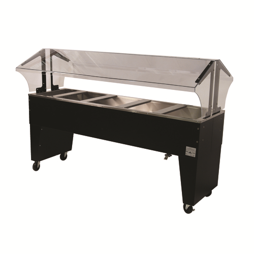 Advance Tabco B5-CPU-B 77.75" W Vinyl Covered Steel Mobile Ice Cooled Portable Food Buffet Table