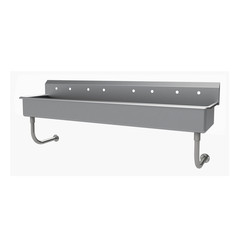 Advance Tabco FC-WM-80 80" W x 19.5" D x 29.5" H 16 Gauge 304 Stainless Steel Wall Mounted Multiwash Hand Sink