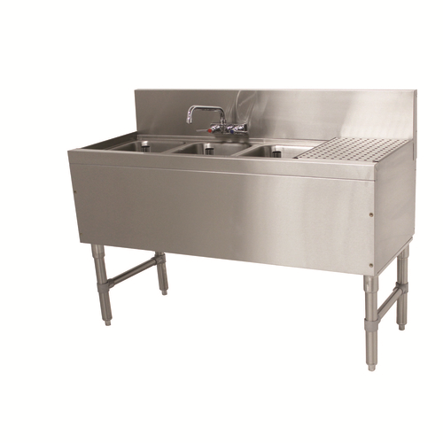 Advance Tabco PRB-19-53L 60" W x 20" D Stainless Steel Prestige Underbar Sink Unit